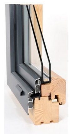 Beispiel eines Holz-Alu-Profils Beispiel eines Holz-Alu-Profils